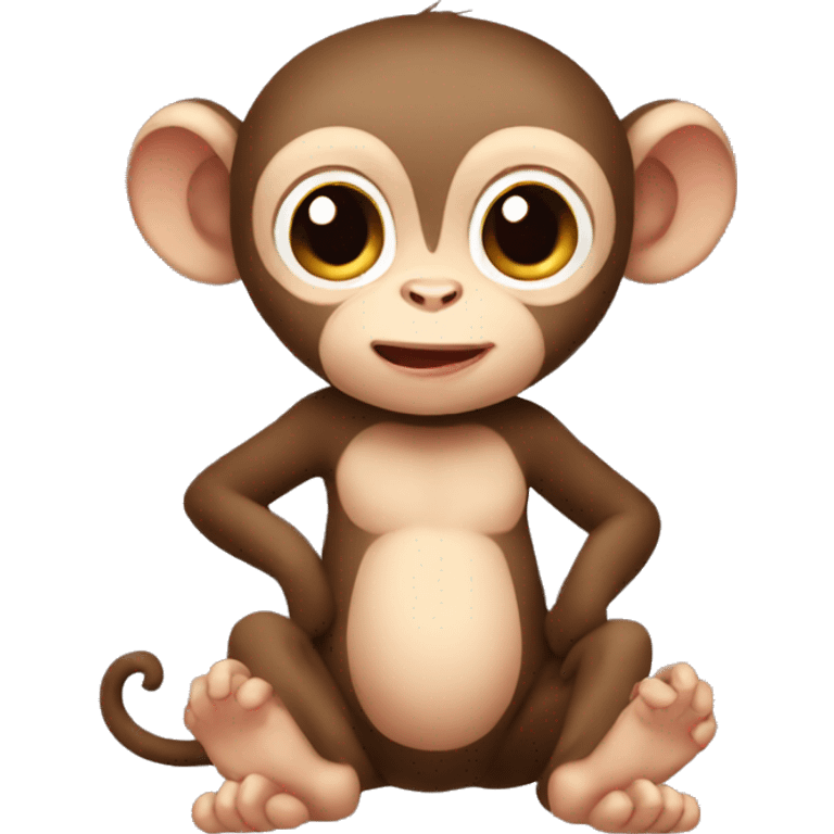 Cute baby monkey emoji