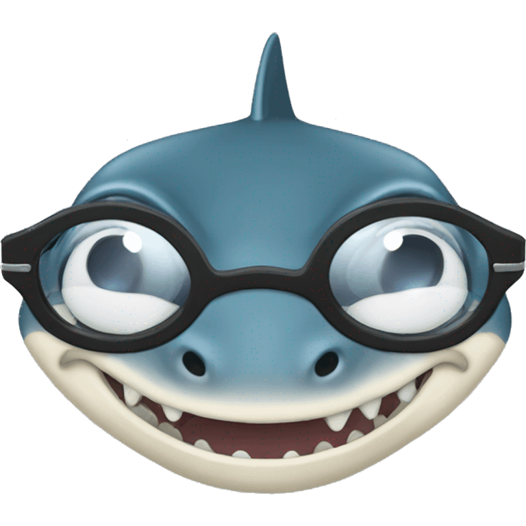 Tiburón con lentes  emoji