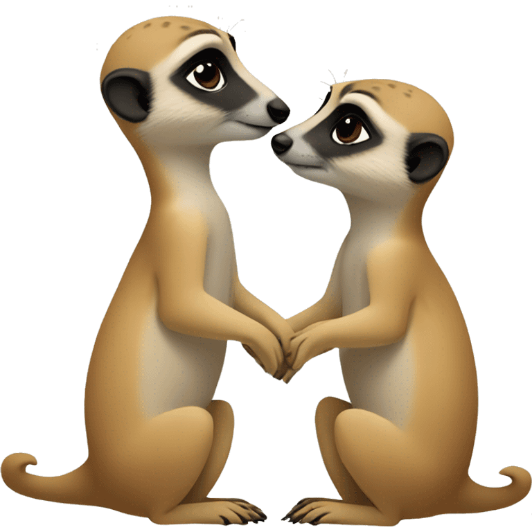 Kiss from a meerkat emoji