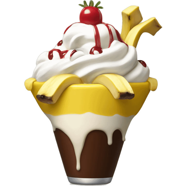 banana split sundae  emoji