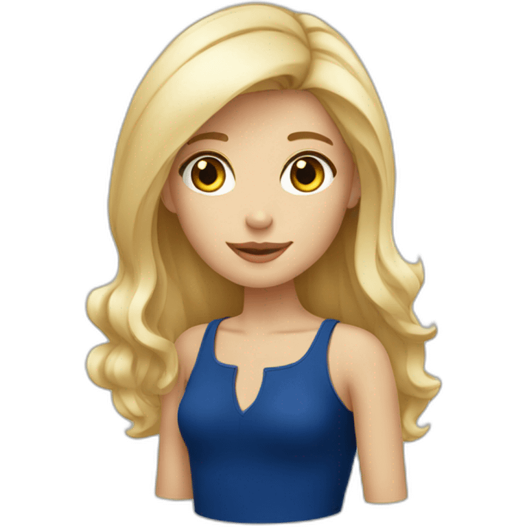 France girl blonde emoji