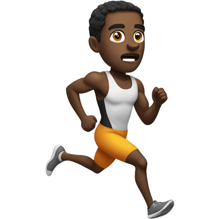 Black man running  emoji