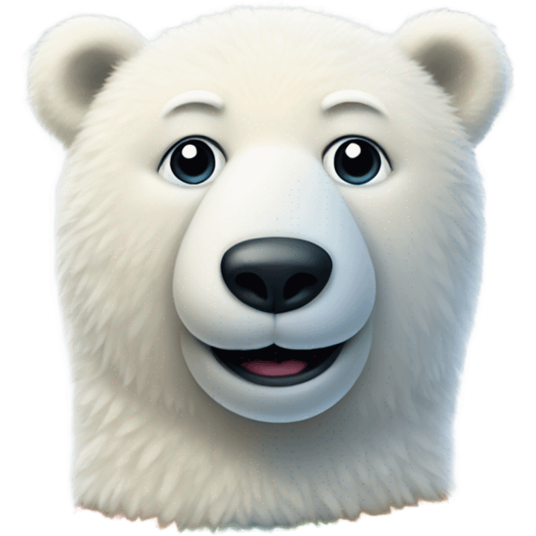 Polar Bear with fuzzy socks emoji