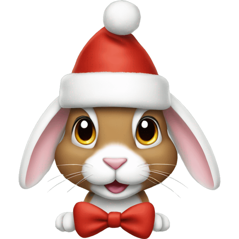 bunny wearing santa hat  emoji