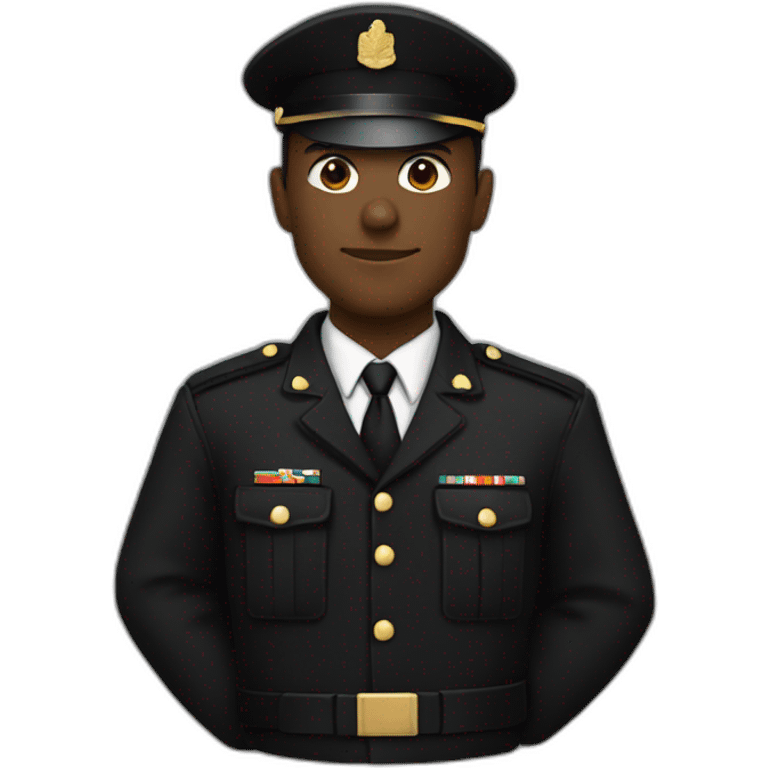 soldier in black suite emoji