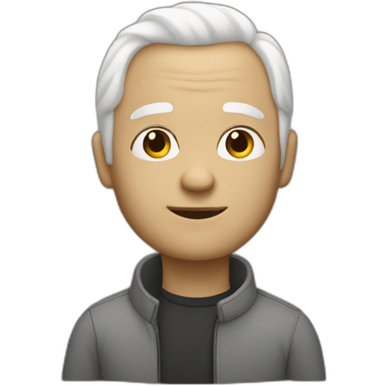 white-haired man without 1 leg emoji