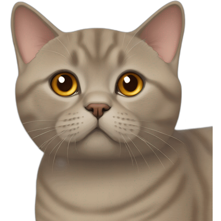 cinnamon color thick british shorthair emoji