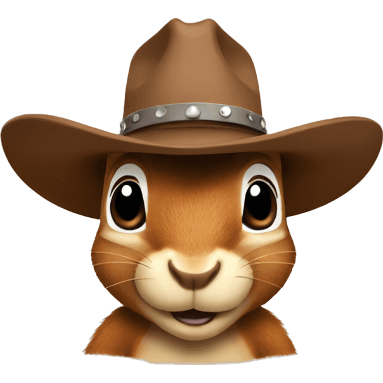 Squirrel wearing a cowboy hat emoji