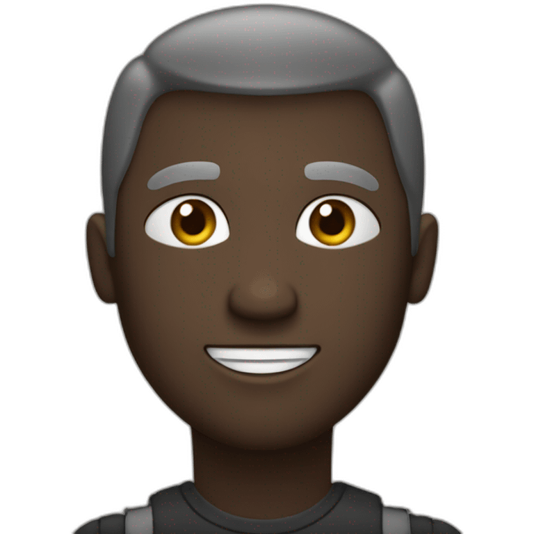 Un homme noirs avec un vers dans les main emoji