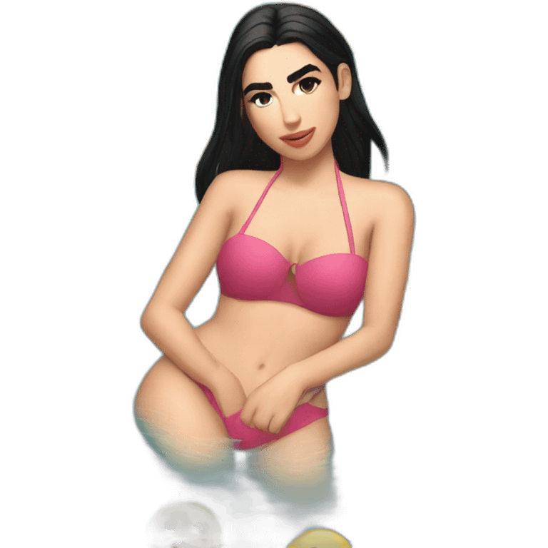 Dua lipa pool boo no swimsuit emoji