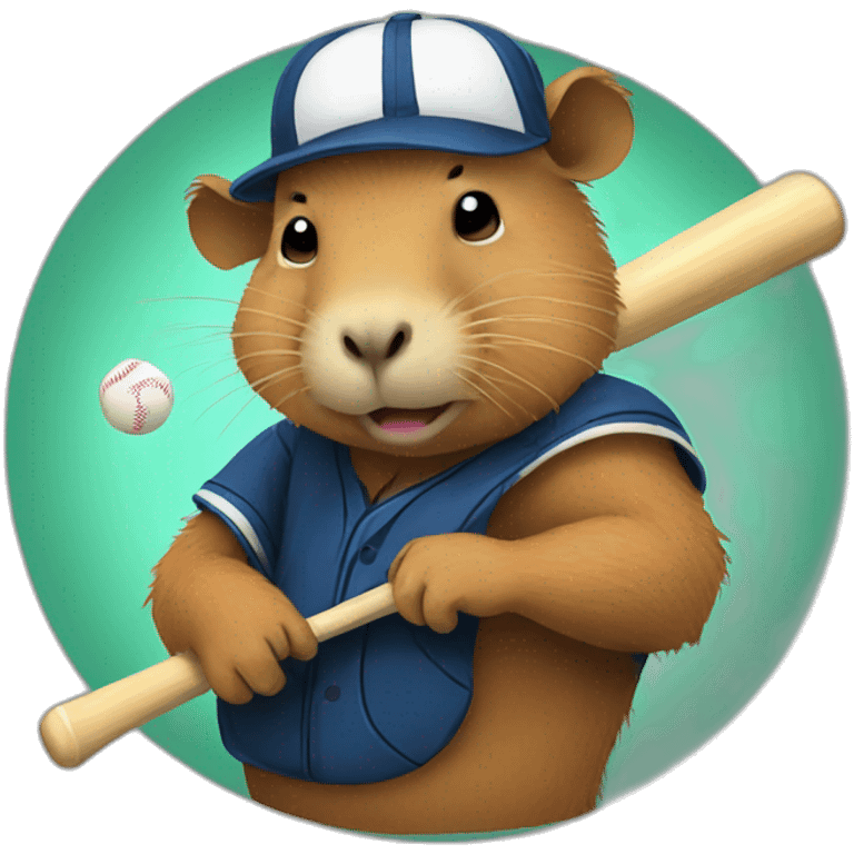 capybara playing baseball emoji