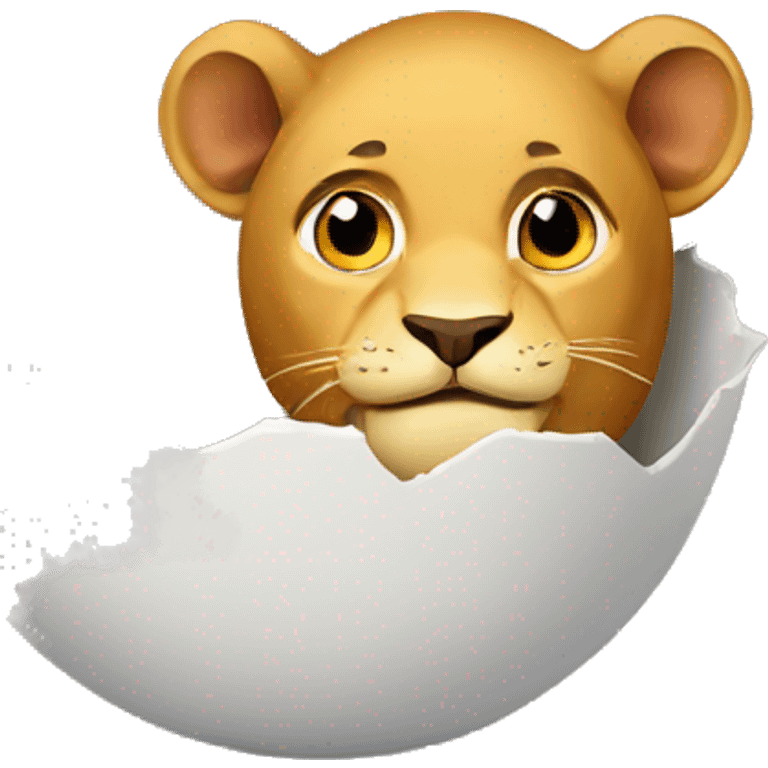 egg with lion emoji