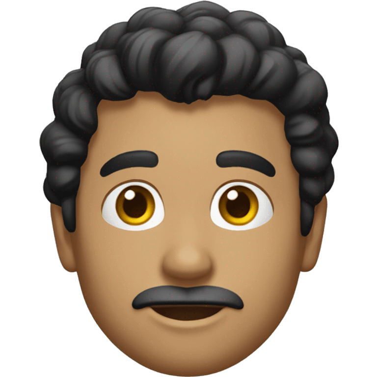 Chico moreno pelo rizado negro  emoji