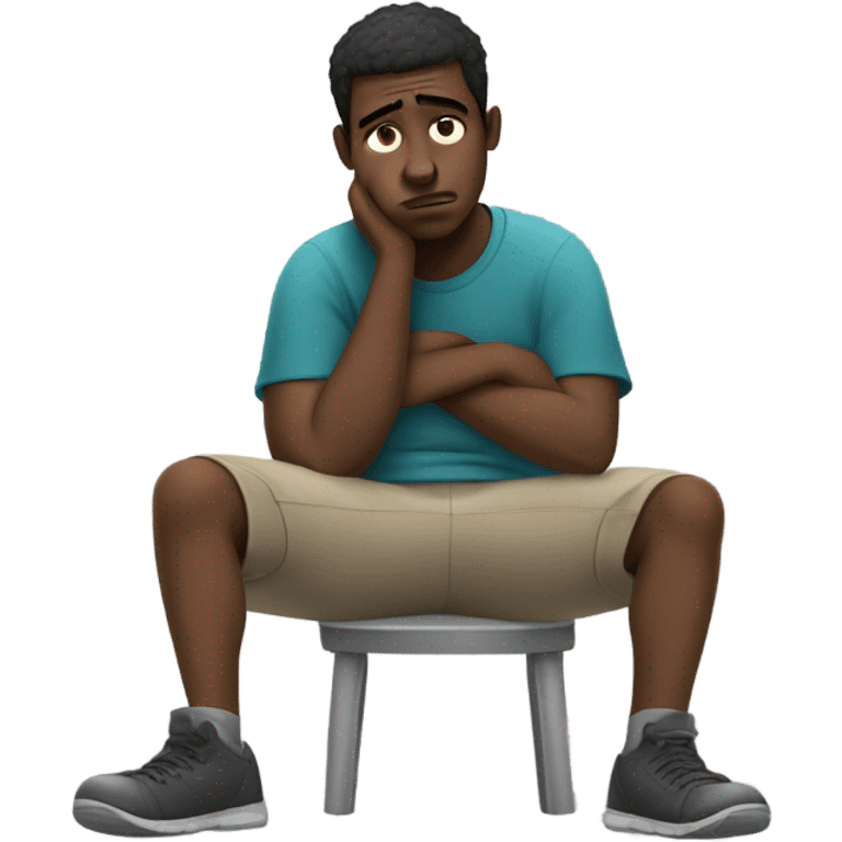 tired black male  emoji