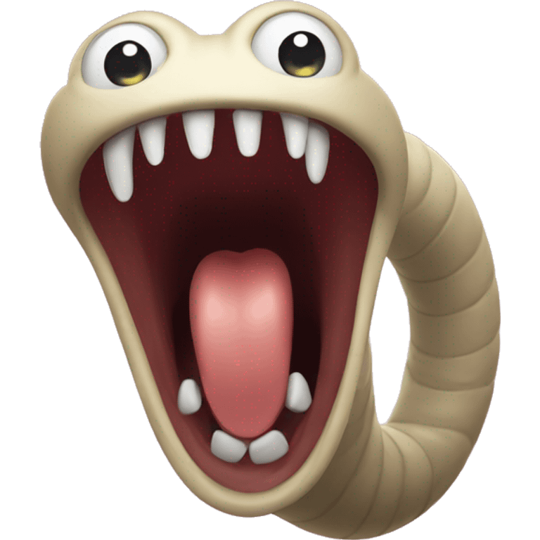 screaming worm emoji