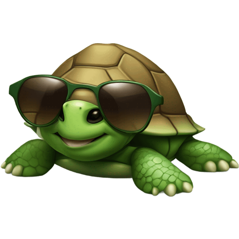 turtle wearing sunglasses  emoji