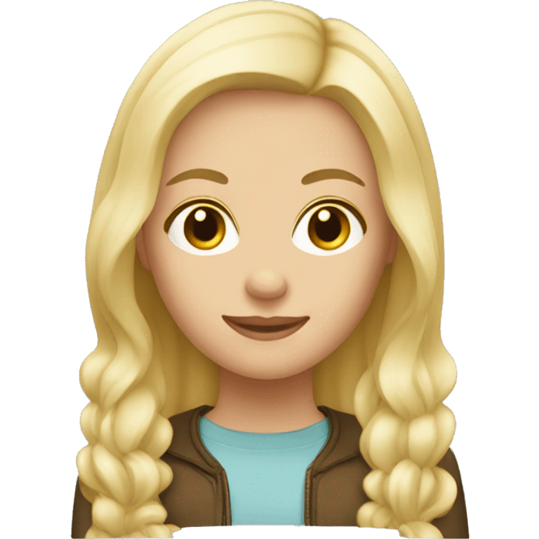 2 caucasian blonde girls  emoji