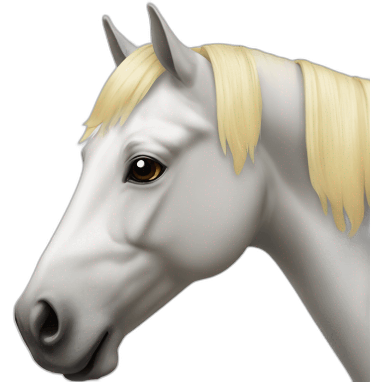 cheval blanc avec taches blondes emoji