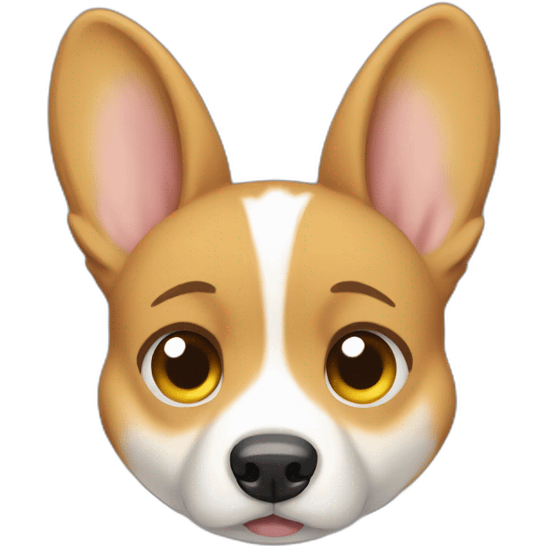 Crying corgi emoji