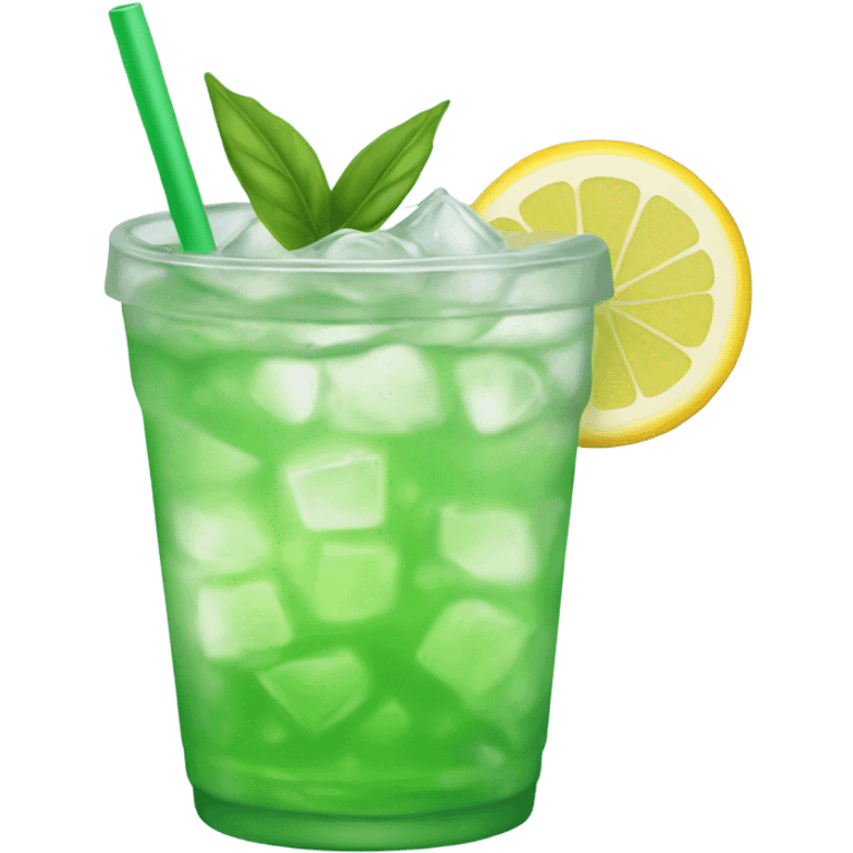 Iced green tea emoji