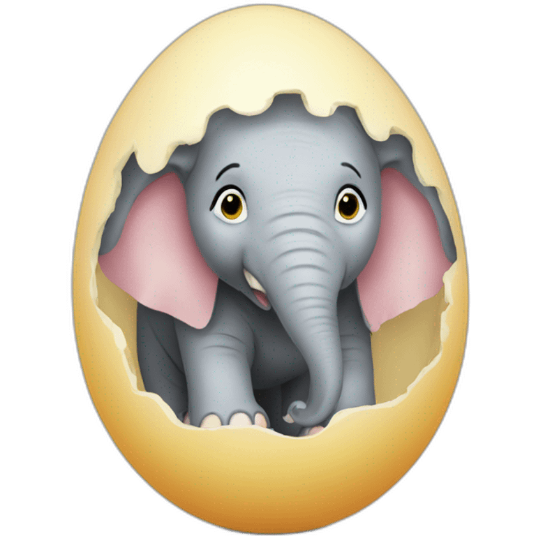 Elephant in egg emoji