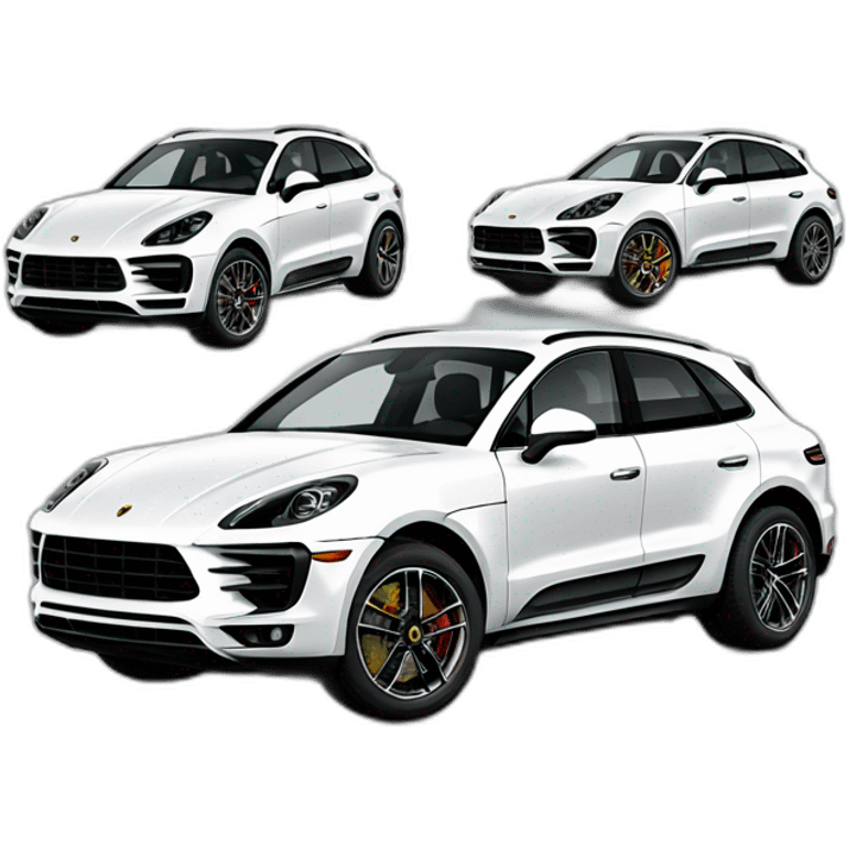 Porsche macan white turbo emoji