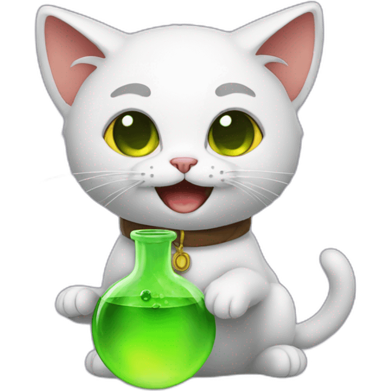 Cat with potion emoji