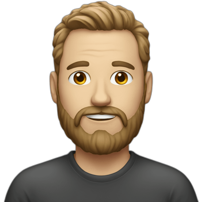 Whitr Visual effects artist with beard emoji