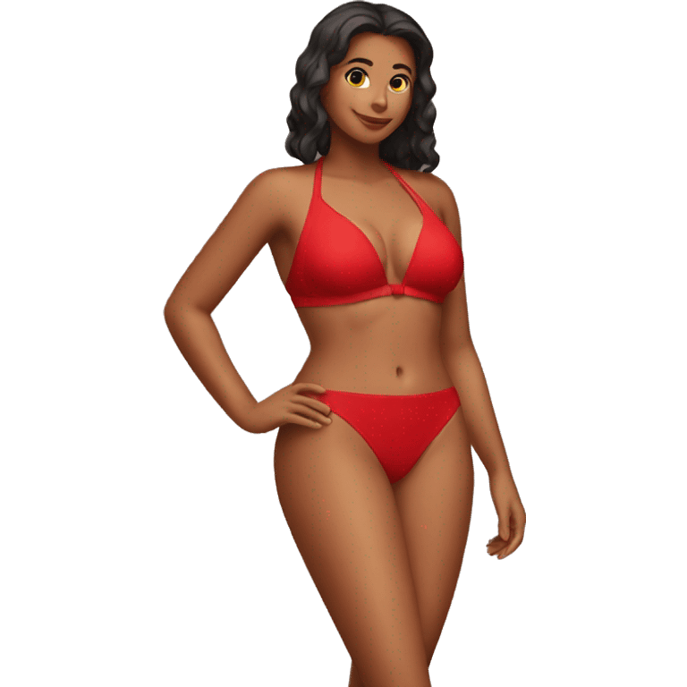 Red bikini emoji