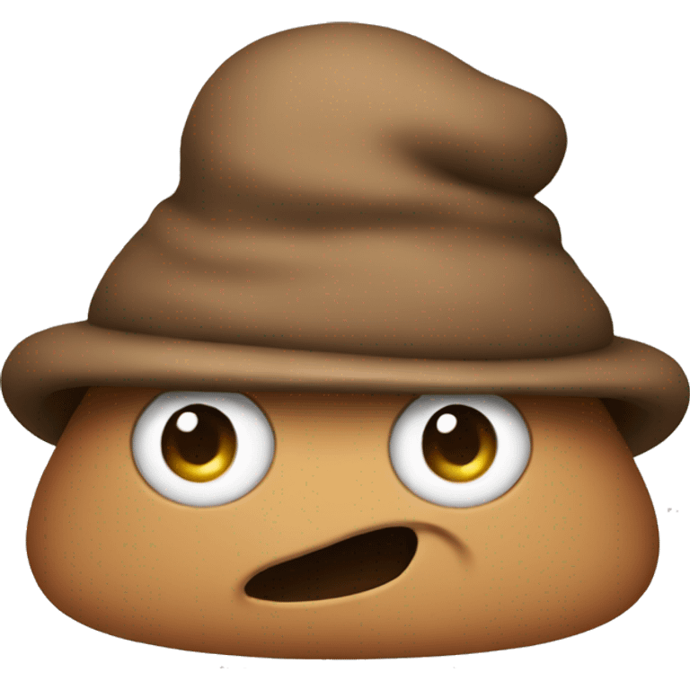 Poop with hat emoji