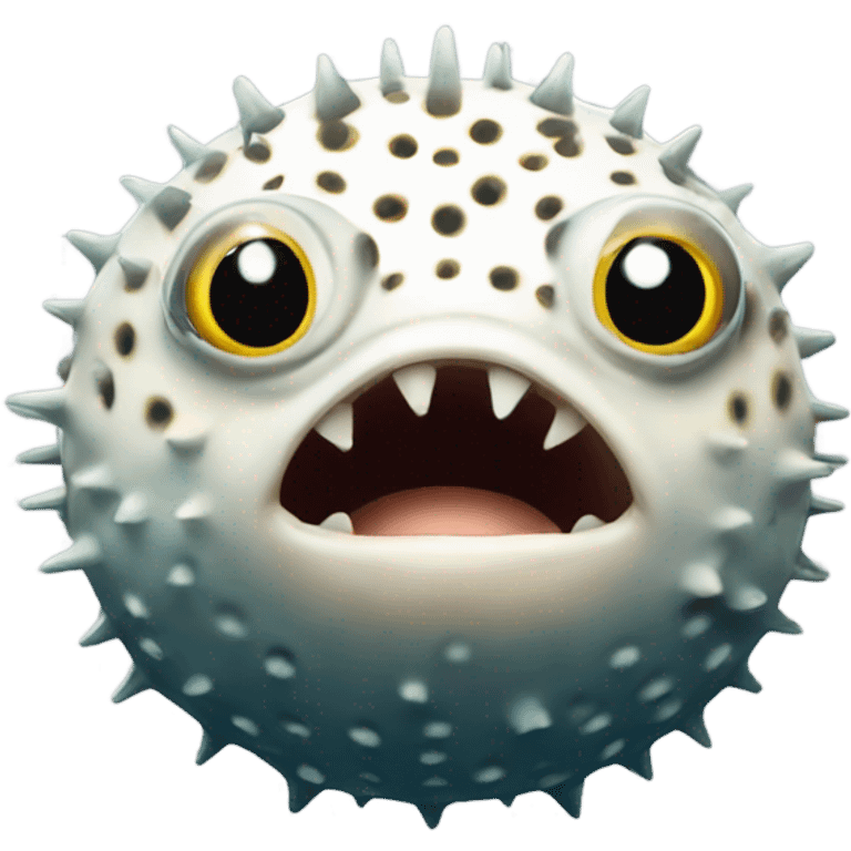 Pufferfish broke neck emoji