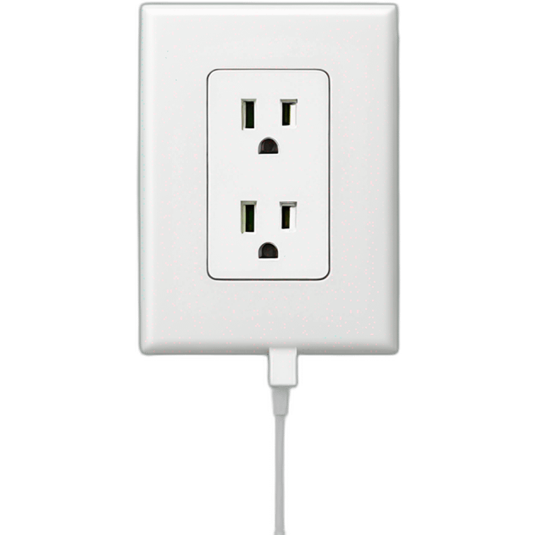 Phone charger in wall outlet emoji