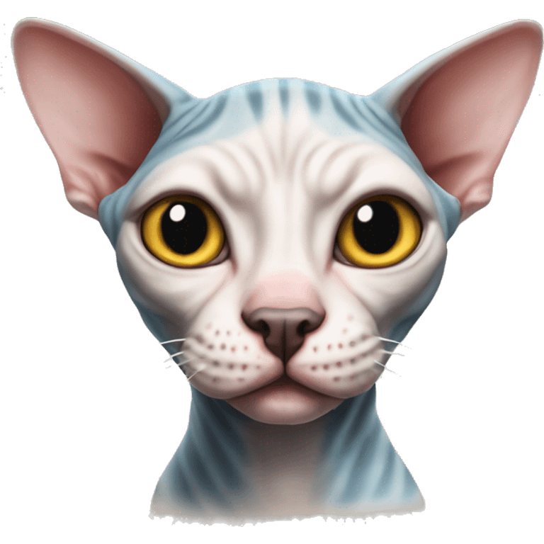 Funky sphynx cat and shark hybrid  emoji