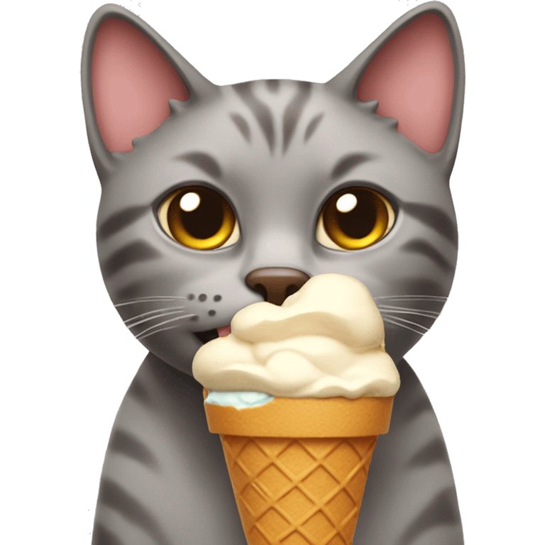 Cat eating ice cream  emoji