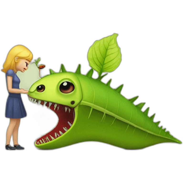 Venus fly trap eating a person emoji