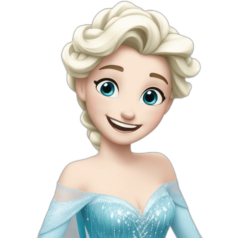 laughing Elsa emoji