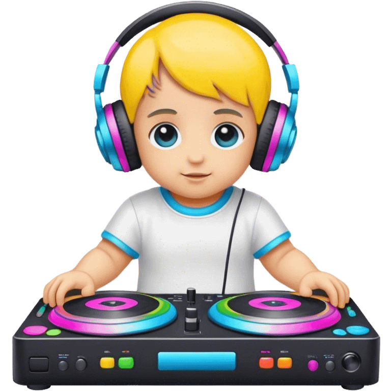 Baby DJ with turn tables  emoji