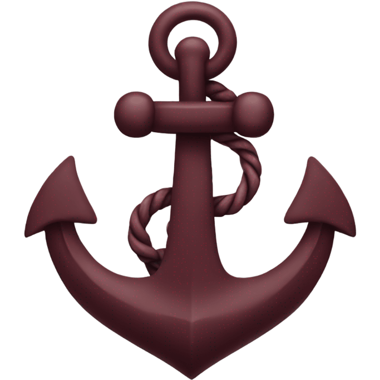 maroon anchor without cable emoji