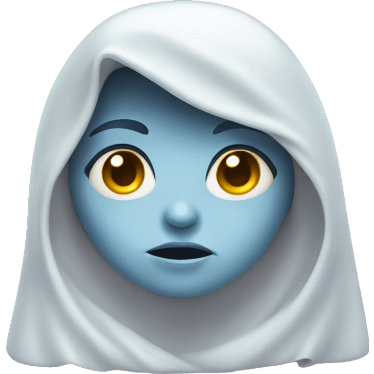 Frowning girl ghost emoji