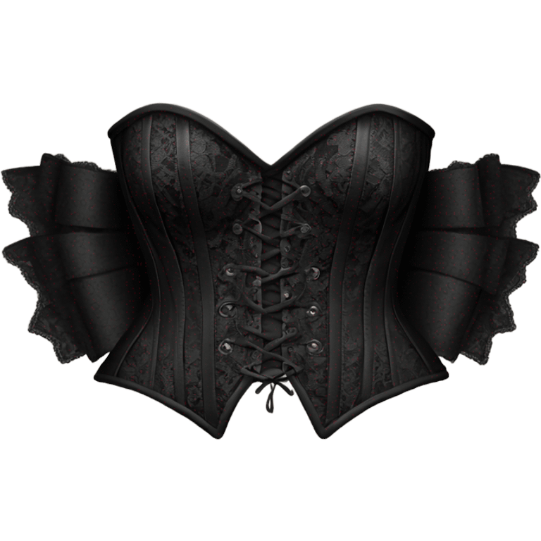 black lace corset emoji