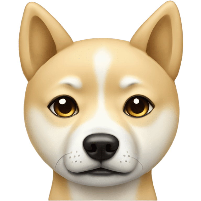 Cream Shiba sad emoji