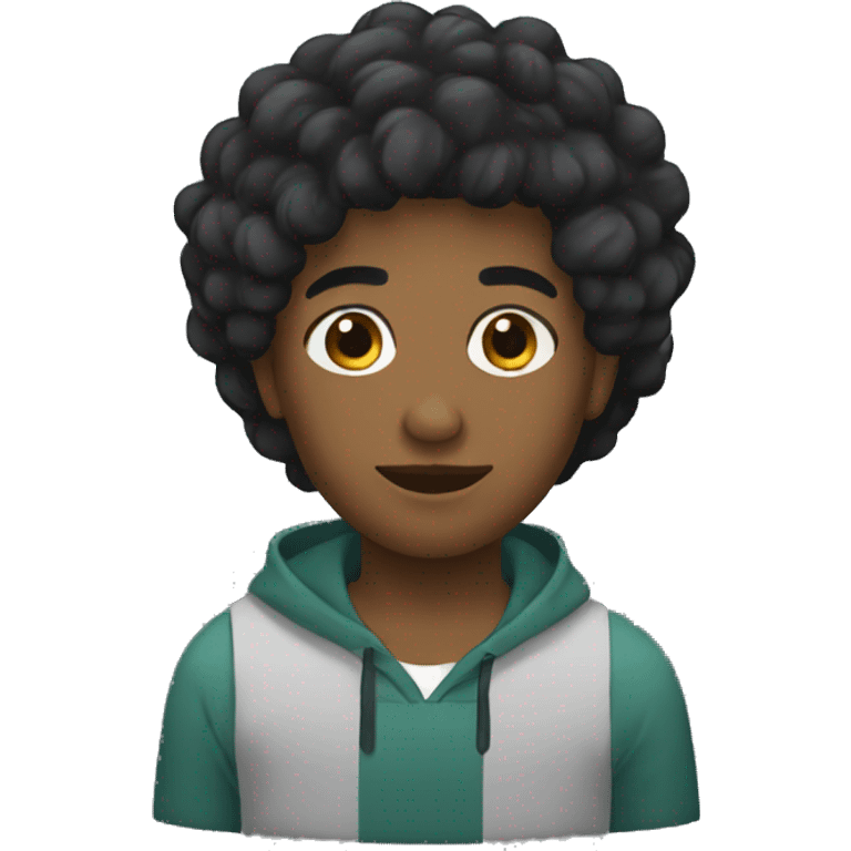 Piba de pelo negro emoji