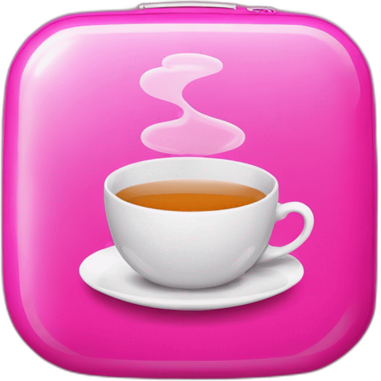 the words "consent is like tea" in hot pink bubble case emoji