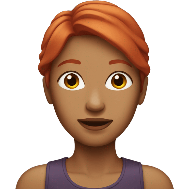 Woman with red hair emoji