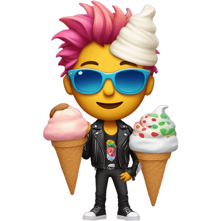 Rockstar eating ice cream emoji