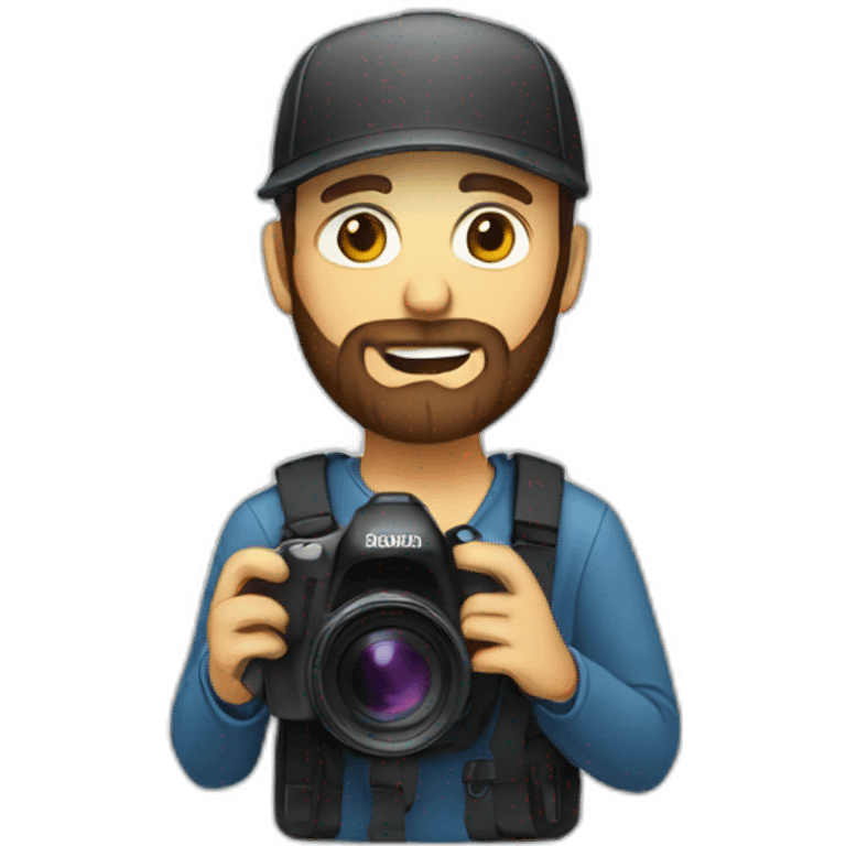 Bearded videographer emoji