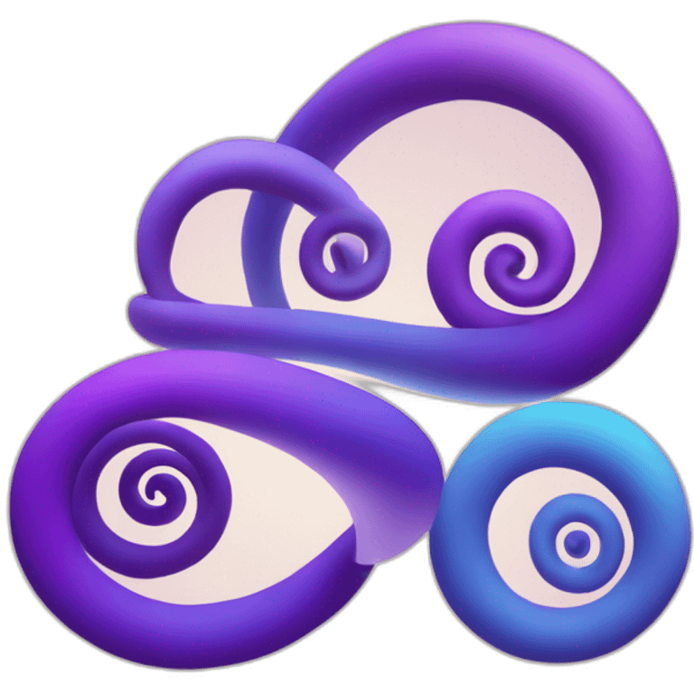 spirale bleue et violettes emoji