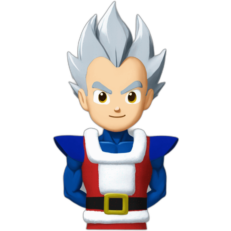 Vegeta wearing Christmas clothes emoji