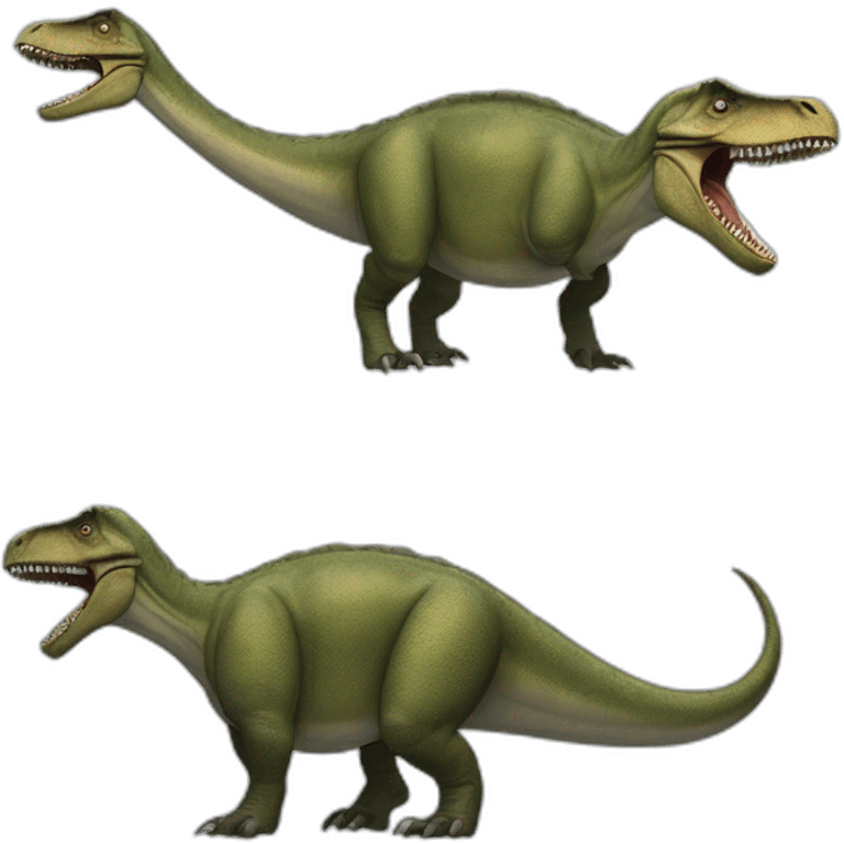 a large thick-skinned semiaquatic American dinosaur, with massive jaws and large tusks. emoji