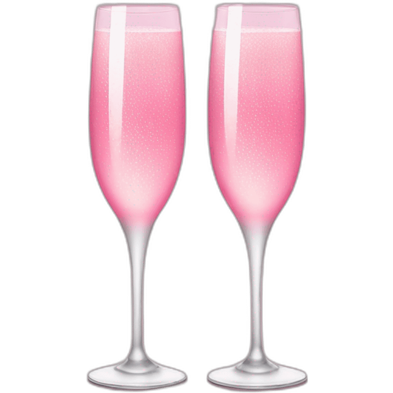 Pink champagne glasses emoji